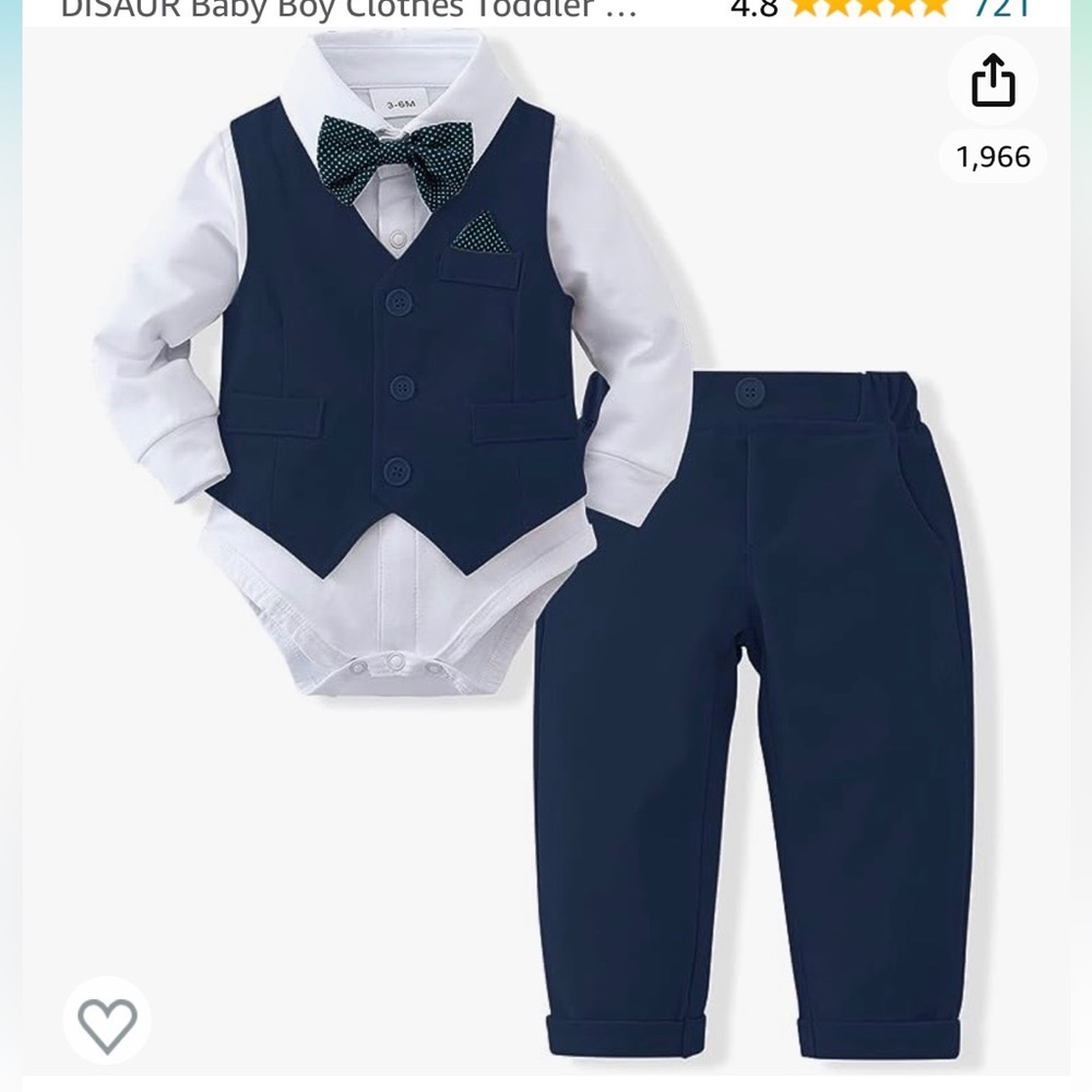 Navy 18-24 month suit set